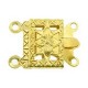 Metal Box clasp ± 20x10mm 2-strands Gold